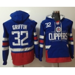 Clippers #32 Blake Griffin Blue Name & Number Pullover NBA Hoodie