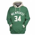 Bucks Green Throwback All Stitched Hooded Sweatshirt