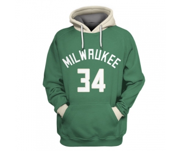 Bucks Green Throwback All Stitched Hooded Sweatshirt