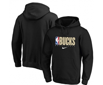 Milwaukee Bucks Nike Spotlight Practice Performance Pullover Hoodie Black