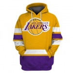 Lakers Gold All Stitched Hooded Sweatshirt