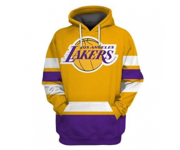 Lakers Gold All Stitched Hooded Sweatshirt