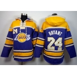 Los Angeles Lakers #24 Kobe Bryant Purple Hoodie