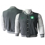 Men's Boston Celtics Gray Stitched NBA Jacket