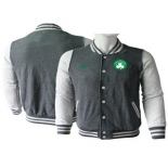 Men's Boston Celtics Gray Stitched NBA Jacket