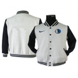 Men's Dallas Mavericks Gray Stitched NBA Jacket