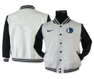 Men's Dallas Mavericks Gray Stitched NBA Jacket