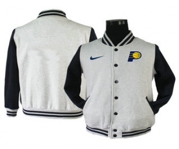 Men's Detroit Pistons Gray Stitched NBA Jacket