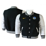 Men's Golden State Warriors Black Stitched NBA Jacket