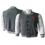 Men's Houston Rockets Nike Gray Stitched NBA Jacket