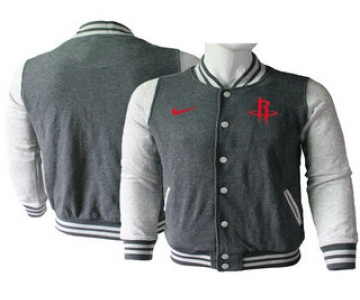 Men's Houston Rockets Nike Gray Stitched NBA Jacket