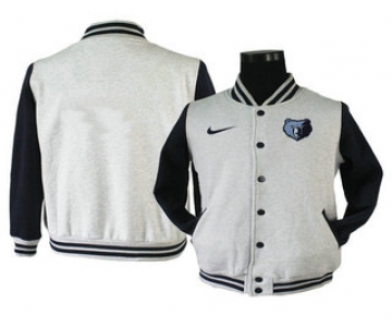 Men's Memphis Grizzlies Gray Stitched NBA Jacket