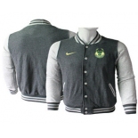 Men's Milwaukee Bucks Gray Stitched NBA Jacket