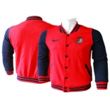 Men's Portland Trail Blazers Red Stitched NBA Jacket