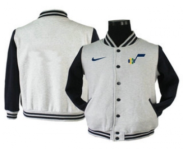 Men's Utah Jazz Nike Gray Stitched NBA Jacket