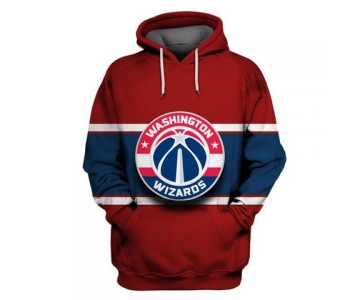 Wizards Red All Stitched Hooded Sweatshirt