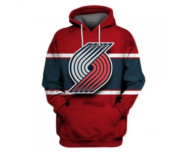 Blazers Red All Stitched Hooded Sweatshirt