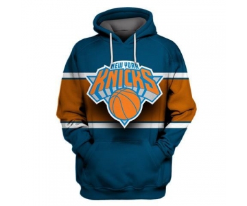 Knicks Blue All Stitched Hooded Sweatshirt