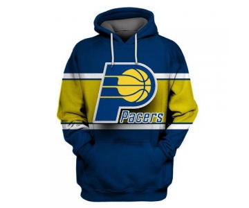 Pacers Blue All Stitched Hooded Sweatshirt