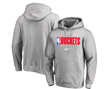 Houston Rockets Nike Spotlight Practice Performance Pullover Hoodie Heather Gray