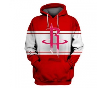 Rockets Red All Stitched Hooded Sweatshirt