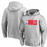 Chicago Bulls Nike Spotlight Practice Performance Pullover Hoodie Heather Gray