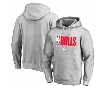 Chicago Bulls Nike Spotlight Practice Performance Pullover Hoodie Heather Gray