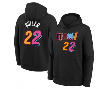 Men's Miami Heat #22 Jimmy Butler Black Pullover Hoodie