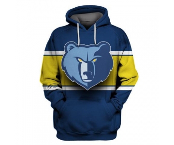 Grizzlies Blue All Stitched Hooded Sweatshirt