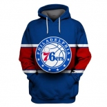 76ers Blue All Stitched Hooded Sweatshirt