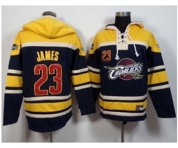 Cleveland Cavaliers #23 LeBron James Navy Blue Sawyer Hooded Sweatshirt NBA Hoodie