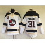 Men's Winnipeg Jets #31 Ondrej Pavelec White 2017 Winter Classic Stitched NHL Old Time Hockey Hoodie