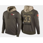 Nike Ottawa Senators 33 Fredrik Claesson Olive Salute To Service Pullover Hoodie