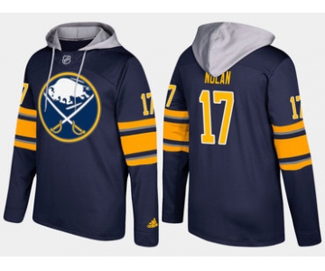 Adidas Buffalo Sabres 17 Jordan Nolan Name And Number Blue Hoodie