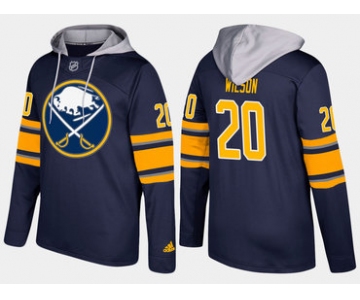 Adidas Buffalo Sabres 20 Scott Wilson Name And Number Blue Hoodie