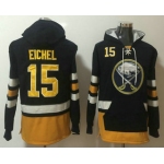 Men's Buffalo Sabres #15 Jack Eichel Navy Blue Pocket Stitched NHL Old Time Hockey Pullover Hoodie