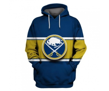 Men's Buffalo Sabres Blue All Stitched Hooded Sweatshirt