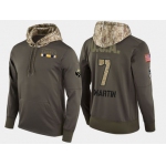 Nike Buffalo Sabres 7 Rick Martin Retired Olive Salute To Service Pullover Hoodie
