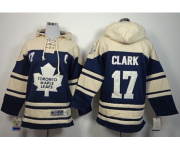 Old Time Hockey Toronto Maple Leafs #17 Wendel Clark Navy Blue Kids Hoodie