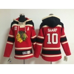 Old Time Hockey Chicago Blackhawks #10 Patrick Sharp Red Kids Hoodie