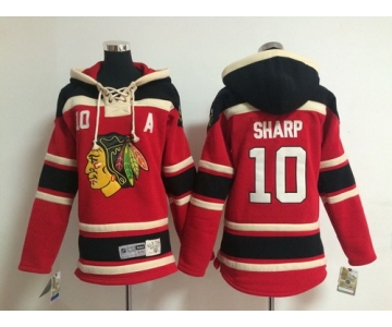 Old Time Hockey Chicago Blackhawks #10 Patrick Sharp Red Kids Hoodie