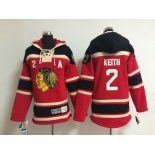 Old Time Hockey Chicago Blackhawks #2 Duncan Keith Red Kids Hoodie