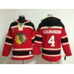 Old Time Hockey Chicago Blackhawks #4 Niklas Hjalmarsson Red Kids Hoodie