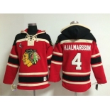 Old Time Hockey Chicago Blackhawks #4 Niklas Hjalmarsson Red Kids Hoodie