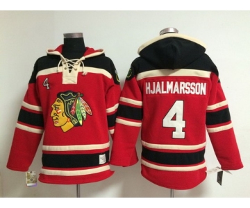 Old Time Hockey Chicago Blackhawks #4 Niklas Hjalmarsson Red Kids Hoodie