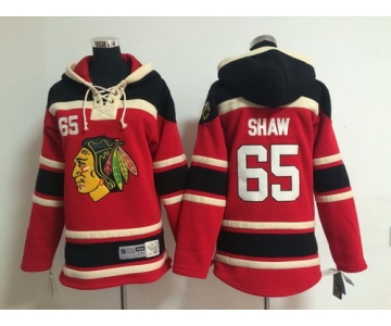 Old Time Hockey Chicago Blackhawks #65 Andrew Shaw Red Kids Hoodie