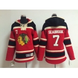 Old Time Hockey Chicago Blackhawks #7 Brent Seabrook Red Kids Hoodie