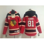 Old Time Hockey Chicago Blackhawks #81 Marian Hossa Red Kids Hoodie