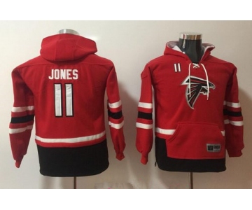 Youth Atlanta Falcons #11 Julio Jones NEW Red Pocket Stitched NFL Pullover Hoodie