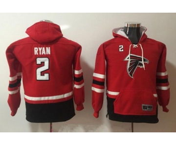 Youth Atlanta Falcons #2 Matt Ryan NEW Red Pocket Stitched NFL Pullover Hoodie